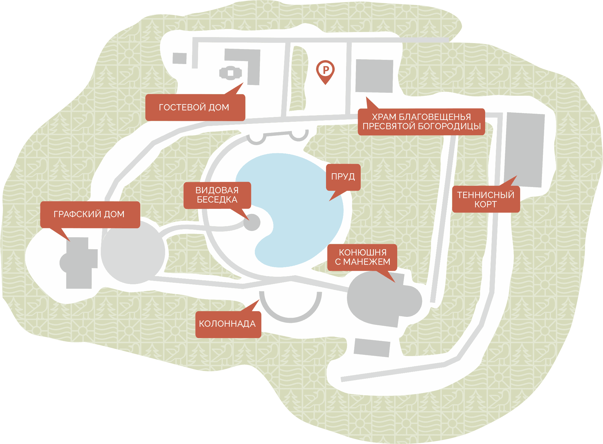 План усадьбы Ушмор